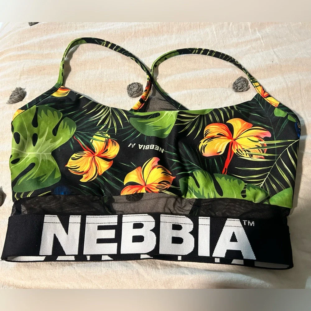 NEBBIA Sport Bra  Size M Flowers Print - Picture 3 of 11
